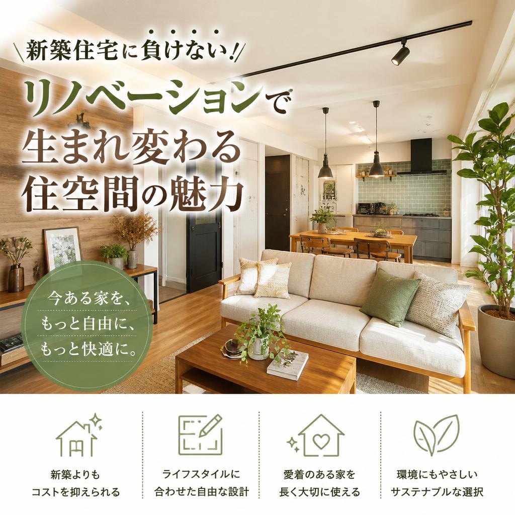 新築住宅に負けない！リノベーションで生まれ変わる住空間の魅力