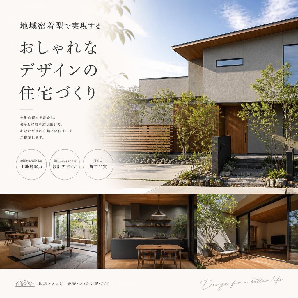 地域密着型で実現するおしゃれなデザインの住宅づくり
