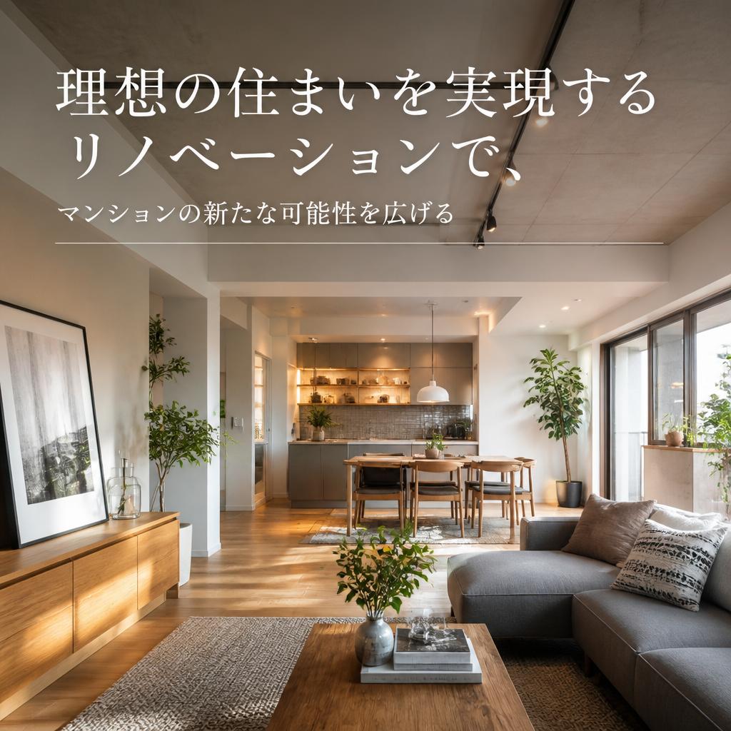理想の住まいを実現するリノベーションで、マンションの新たな可能性を広げる