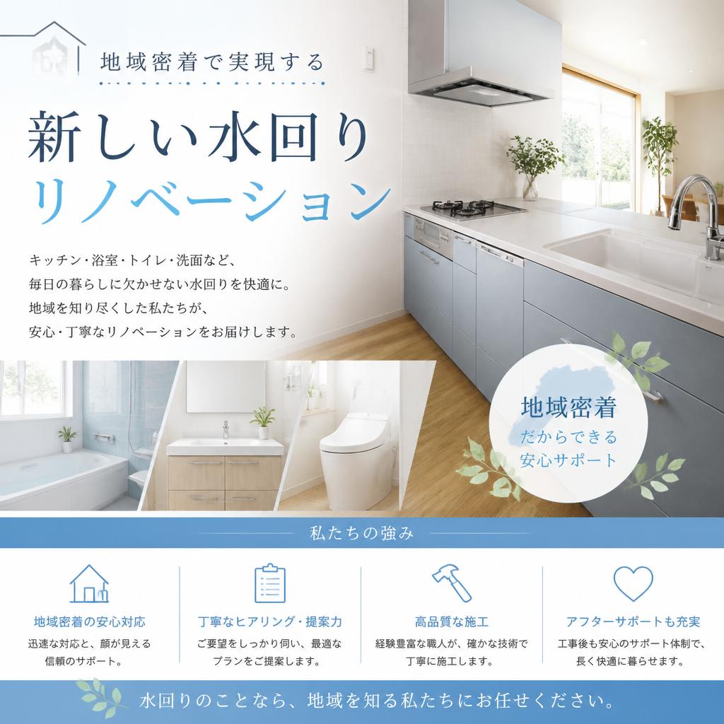 地域密着で実現する新しい水回りリノベーション