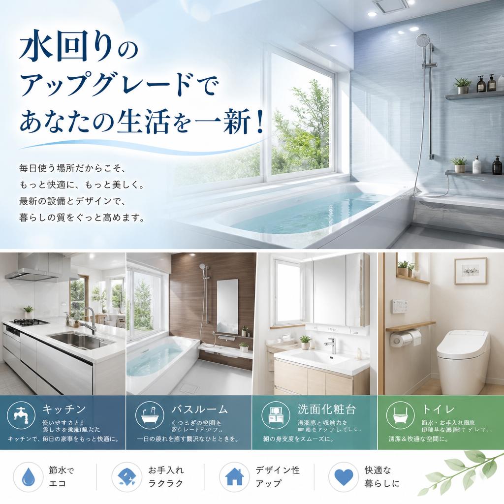 水回りのアップグレードであなたの生活を一新！