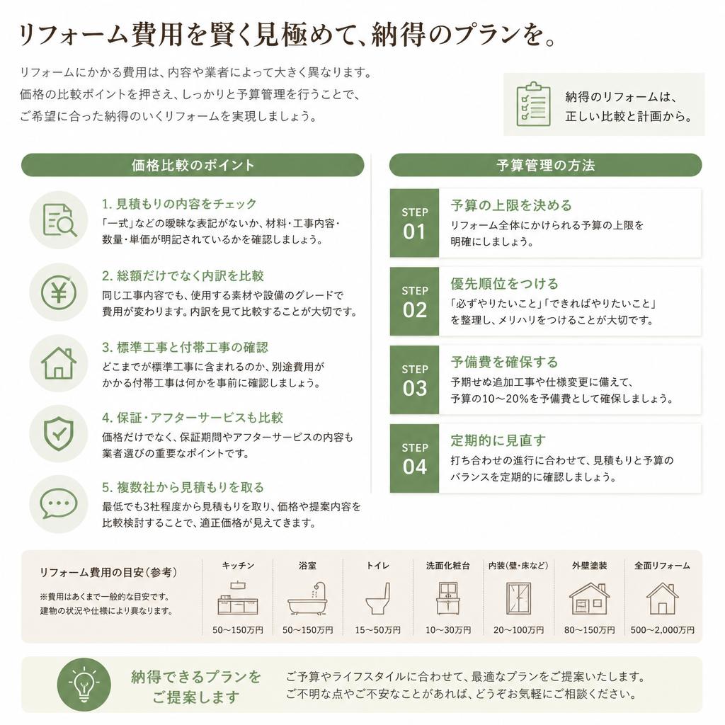 価格比較と予算管理