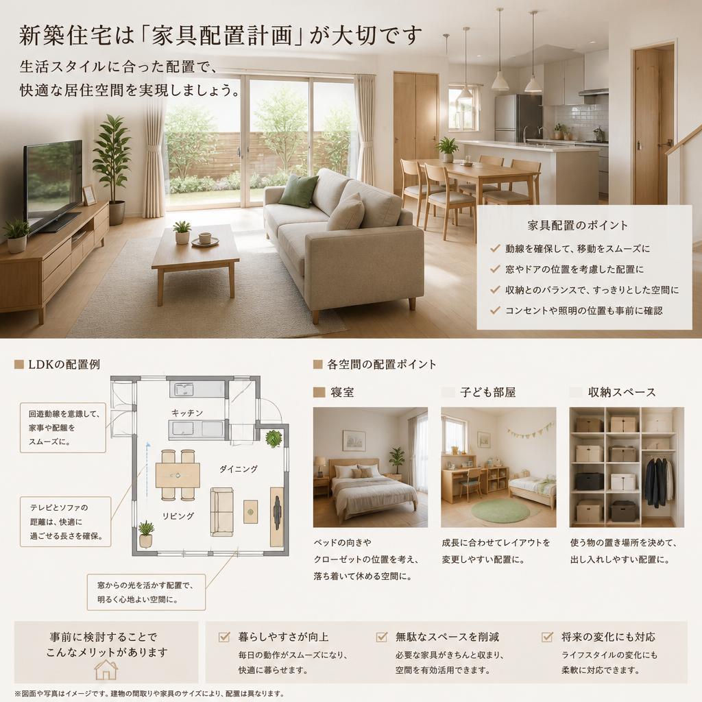 新築住宅における家具配置のアイデア