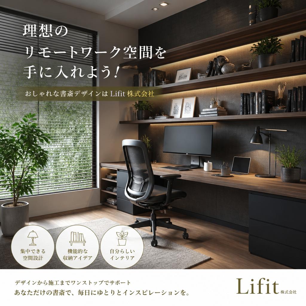 理想のリモートワーク空間を手に入れよう！おしゃれな書斎デザインはLifit株式会社