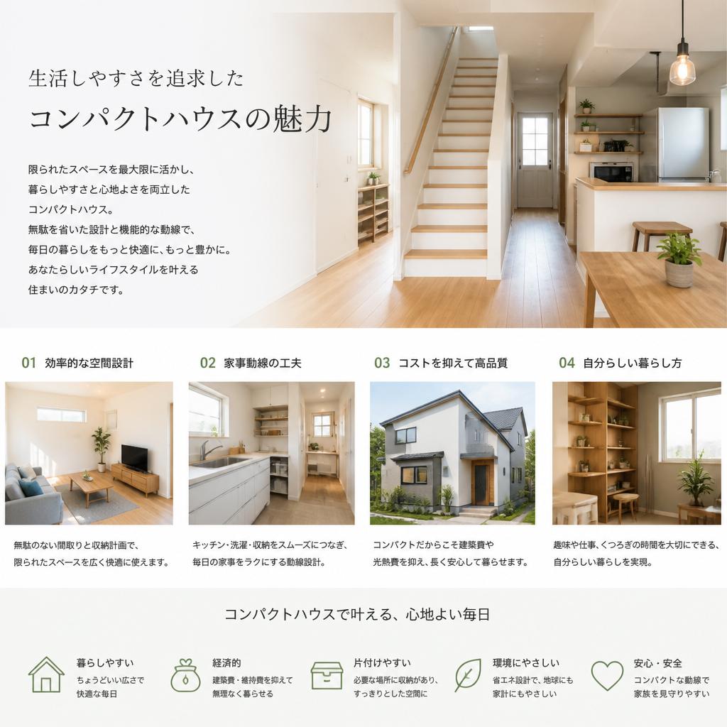 生活しやすさを追求したコンパクトハウスの魅力