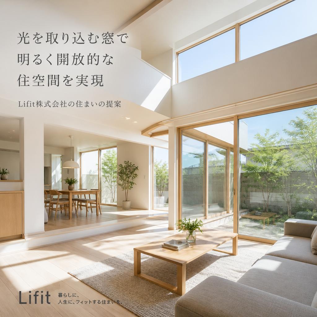 光を取り込む窓で明るく開放的な住空間を実現 | Lifit株式会社の住まいの提案