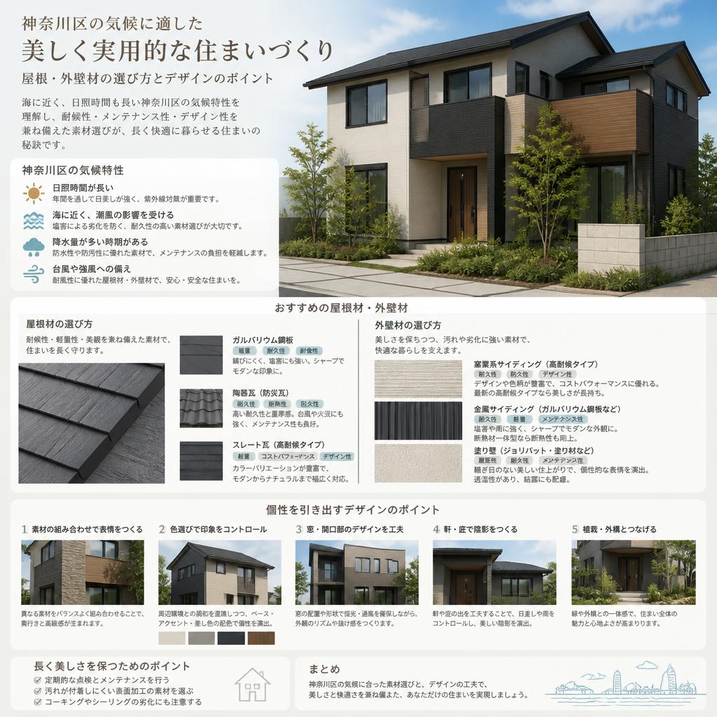 デザイン性にこだわった屋根・外壁