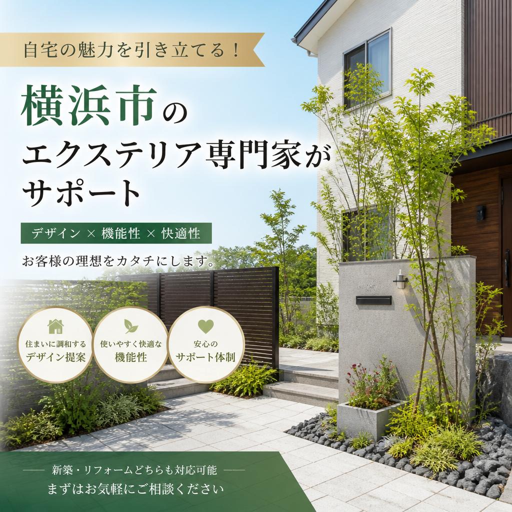 自宅の魅力を引き立てる！横浜市のエクステリア専門家がサポート