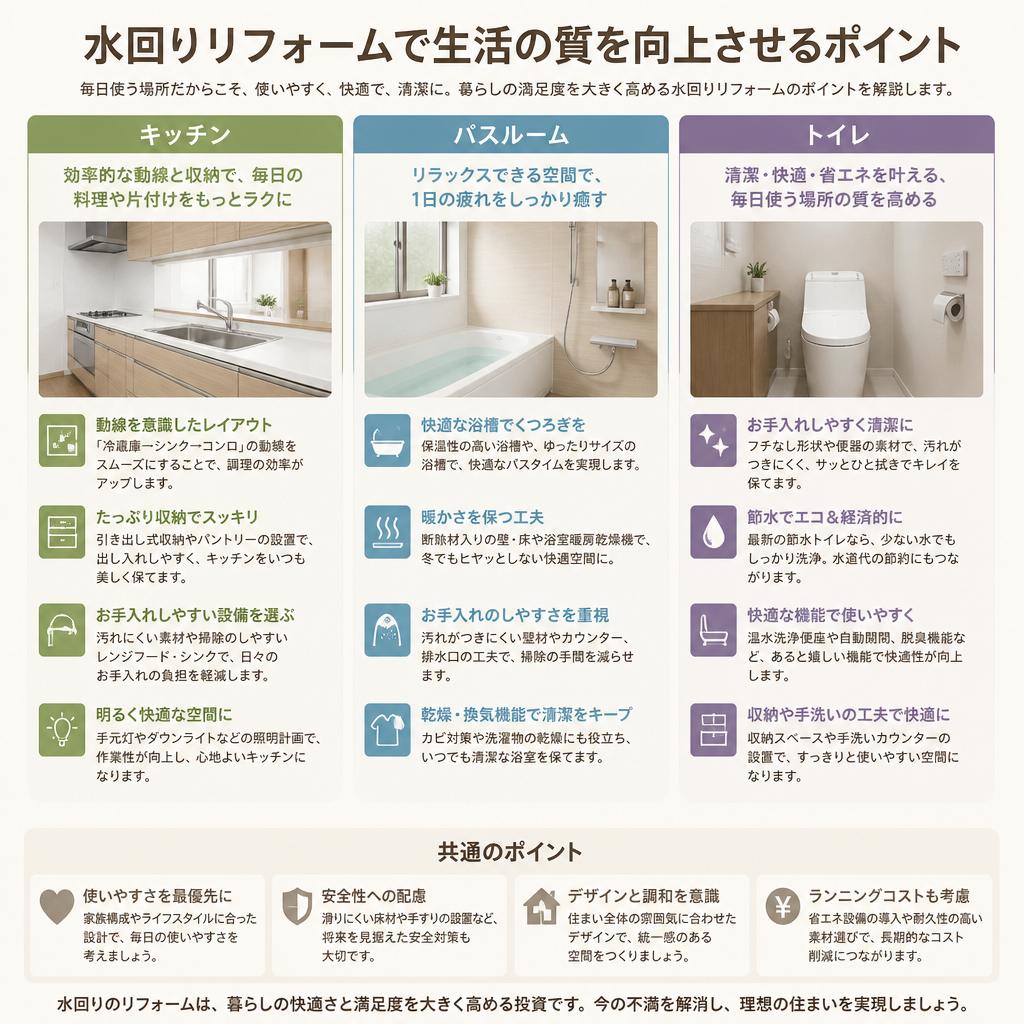 4. 水回りリフォームのポイント