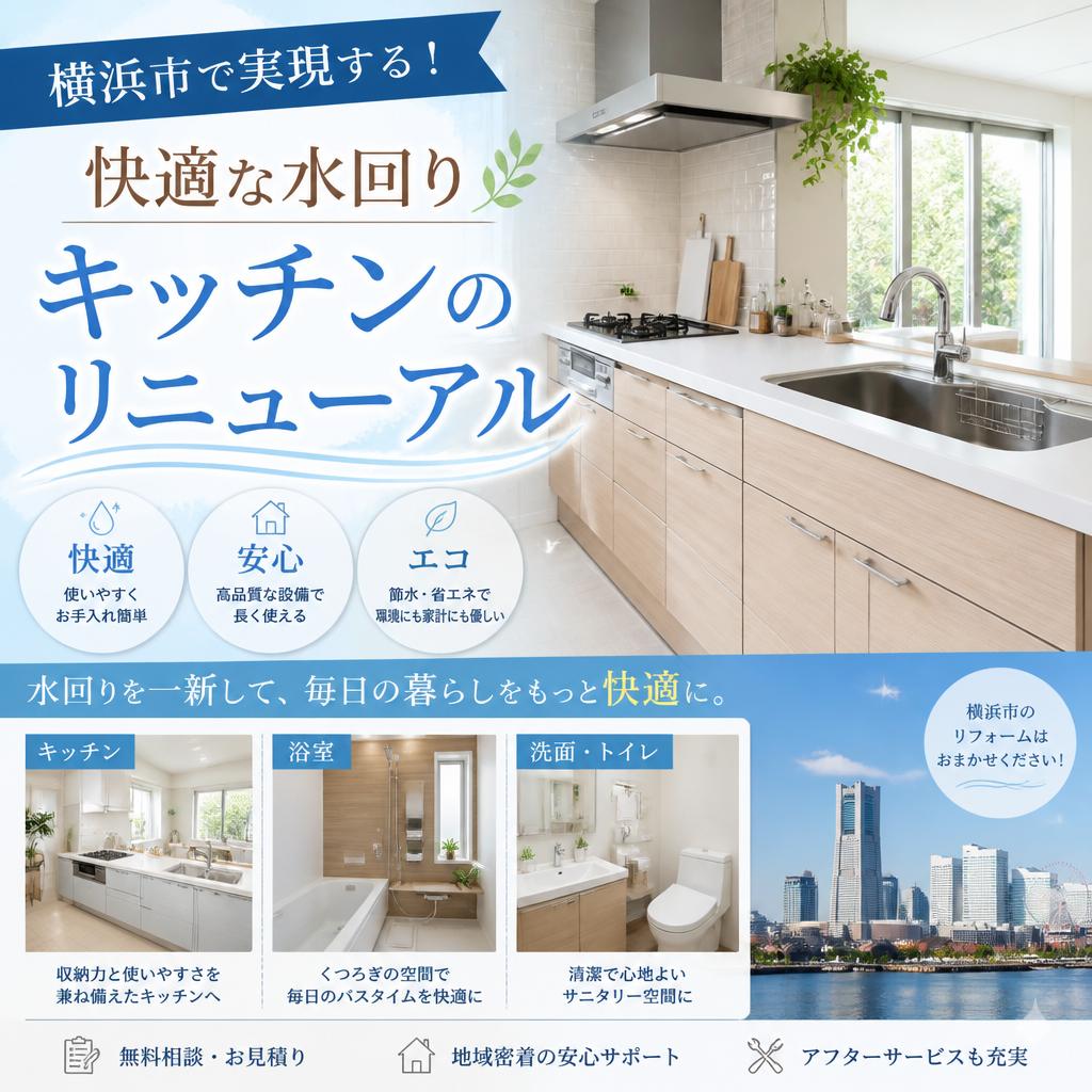 横浜市で実現する！快適な水回りキッチンのリニューアル