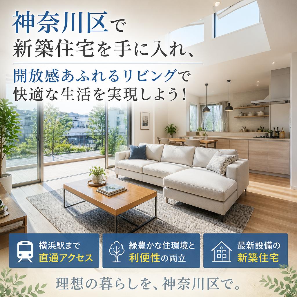神奈川区で新築住宅を手に入れ、開放感あふれるリビングで快適な生活を実現しよう！