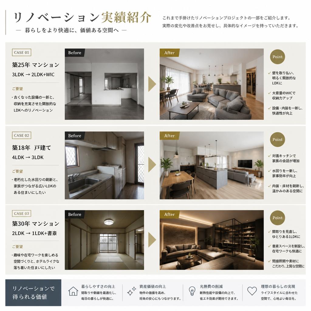 2. 実績豊富なリノベーション事例