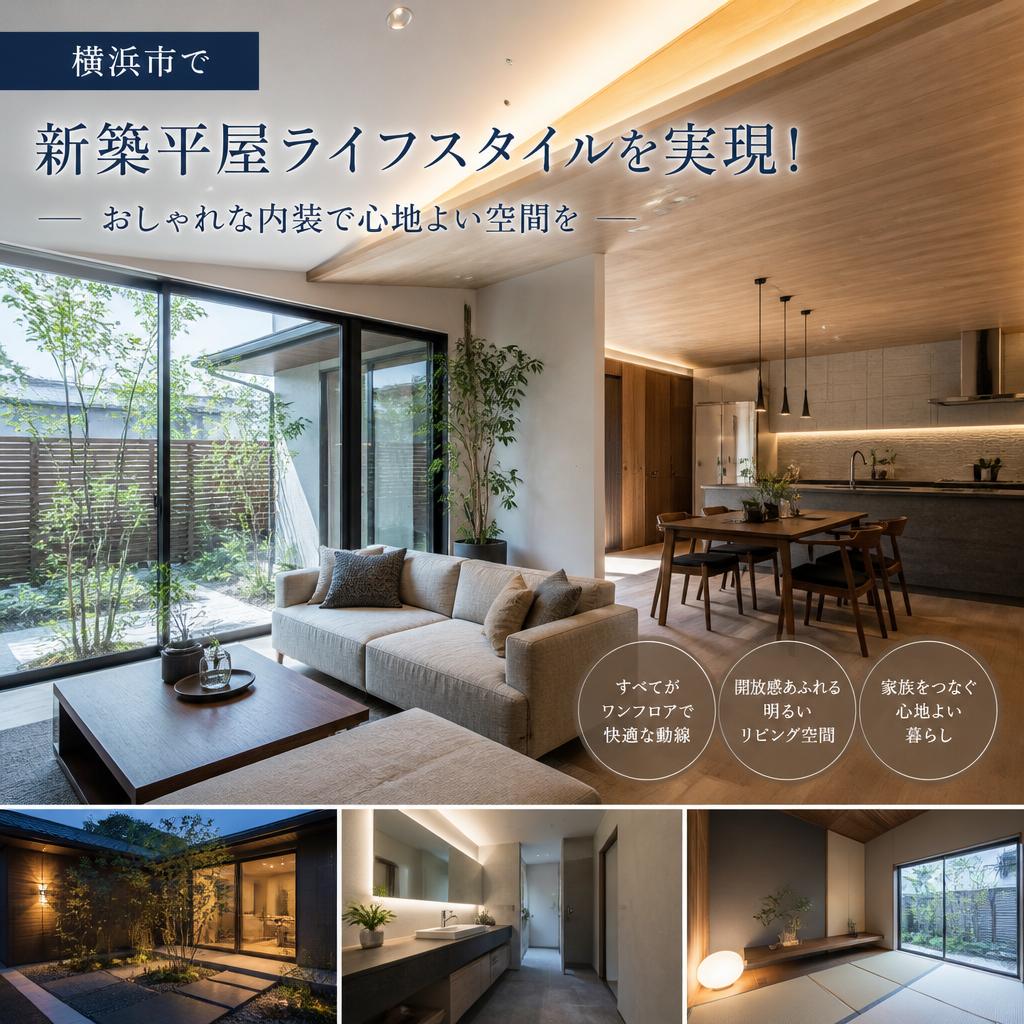 横浜市で新築平屋ライフスタイルを実現！おしゃれな内装で心地よい空間を