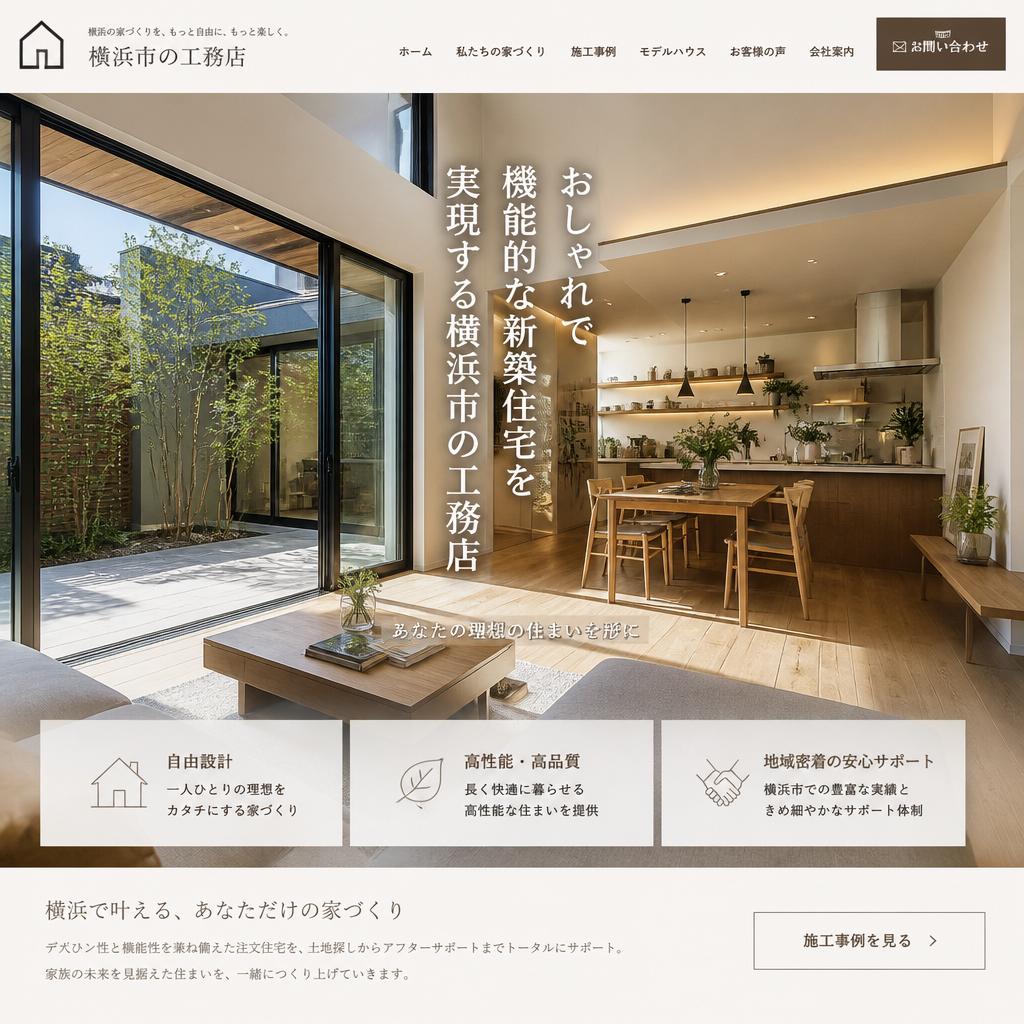 おしゃれで機能的な新築住宅を実現する横浜市の工務店 | あなたの理想の住まいを形に