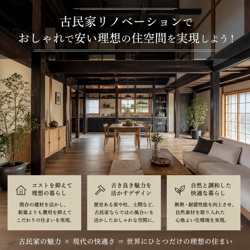 古民家リノベーションでおしゃれで安い理想の住空間を実現しよう！