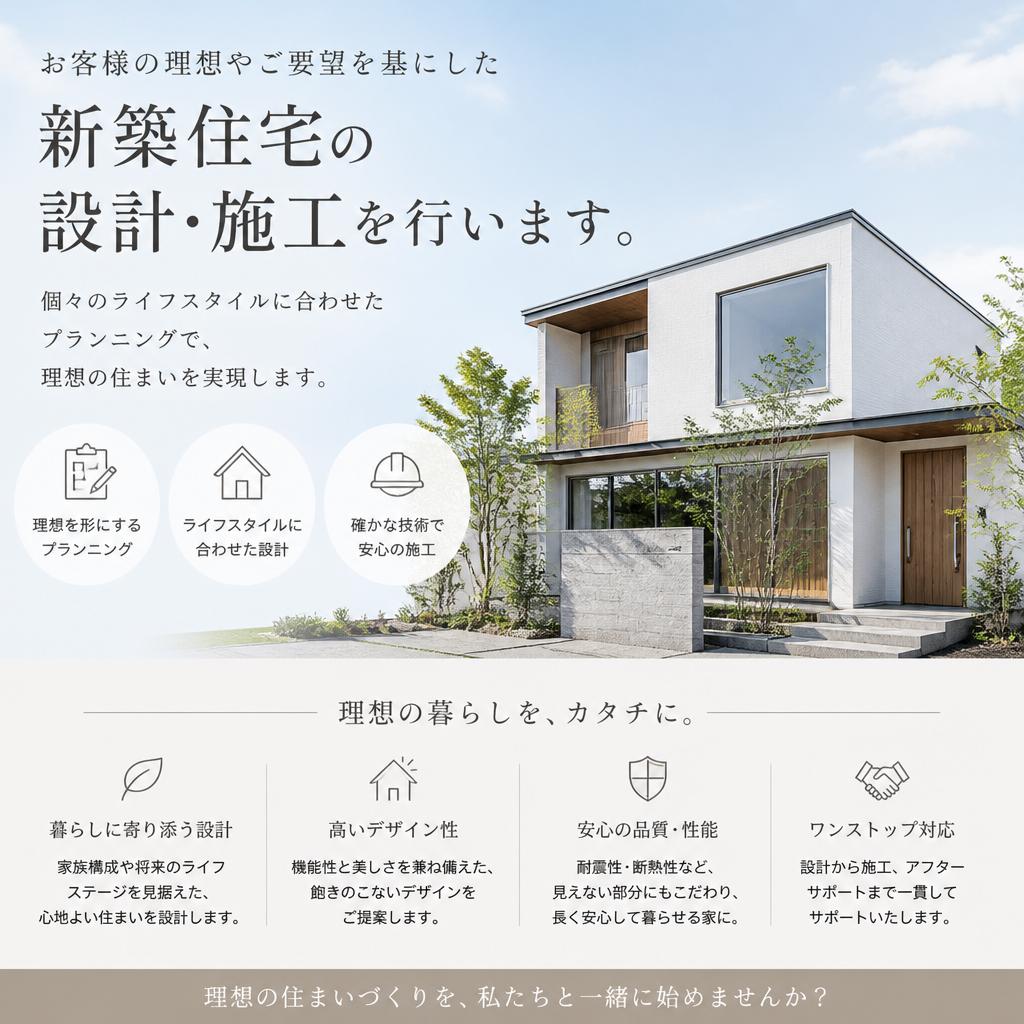 新築住宅の設計・施工