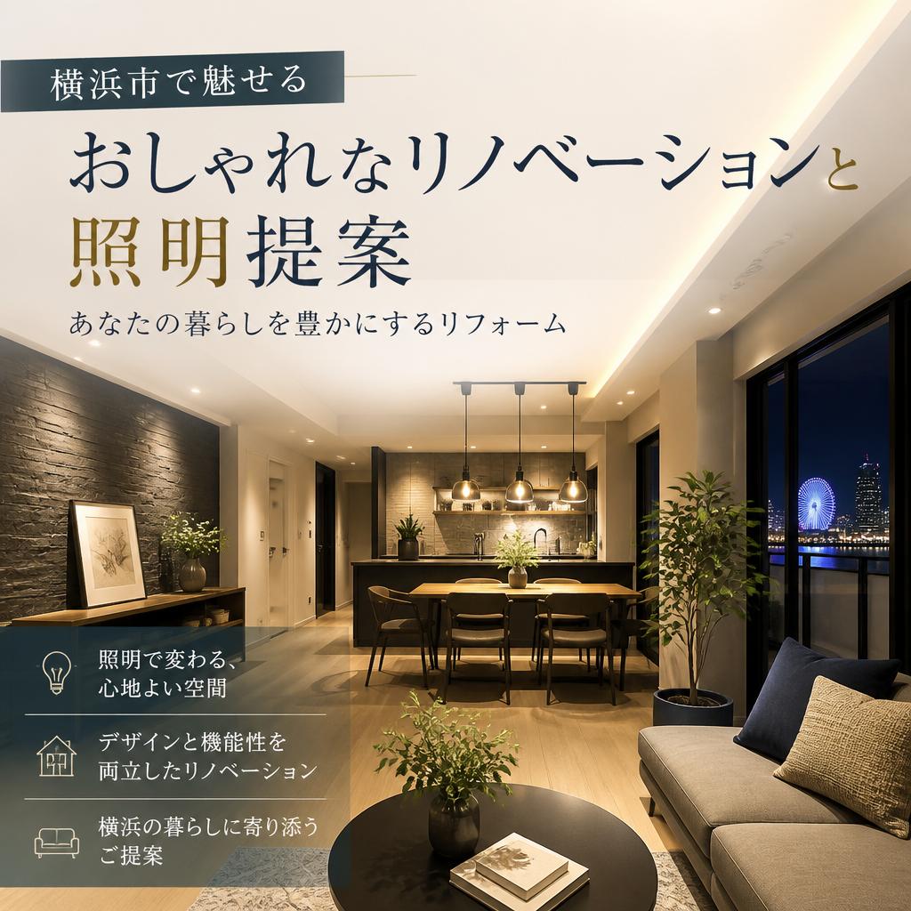 横浜市で魅せるおしゃれなリノベーションと照明提案 | あなたの暮らしを豊かにするリフォーム