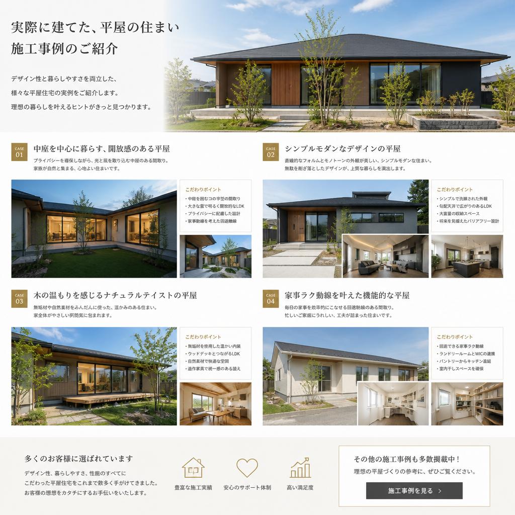 平屋住宅の実例紹介