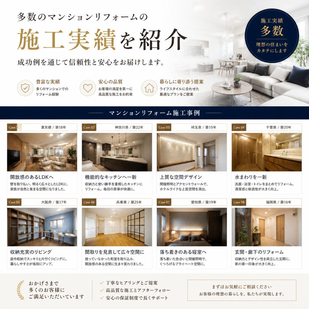 マンションリフォームの実績