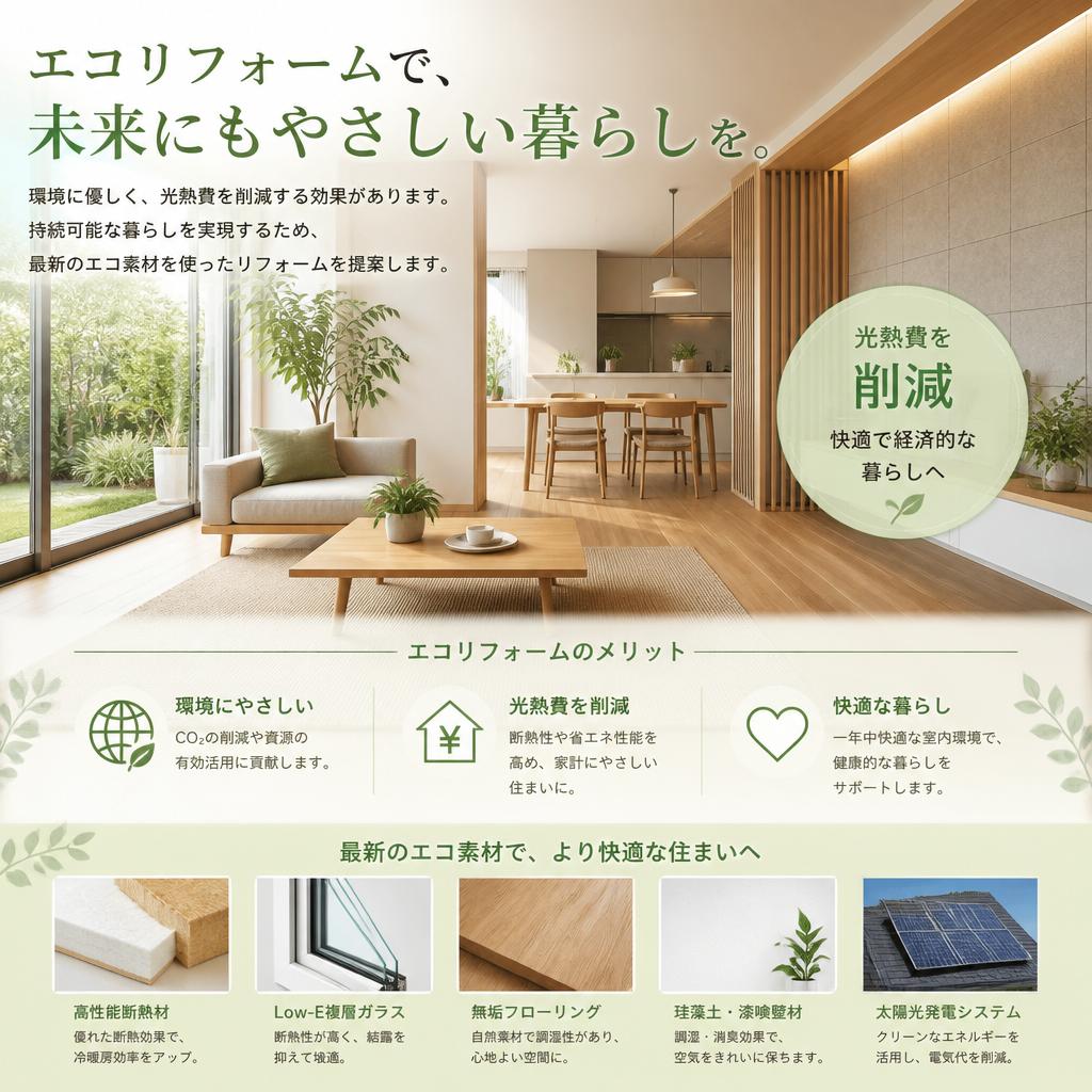 エコリフォームで環境に優しい住まいを