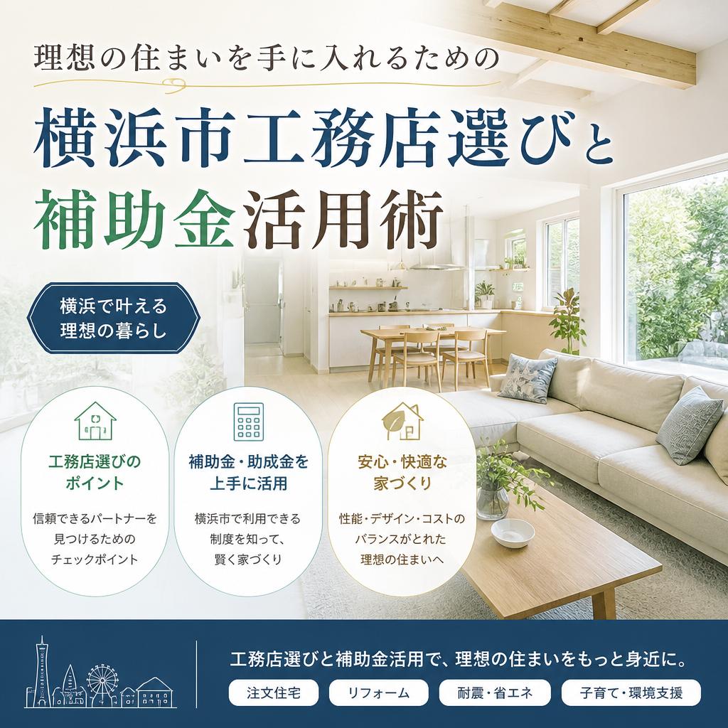 理想の住まいを手に入れるための横浜市工務店選びと補助金活用術