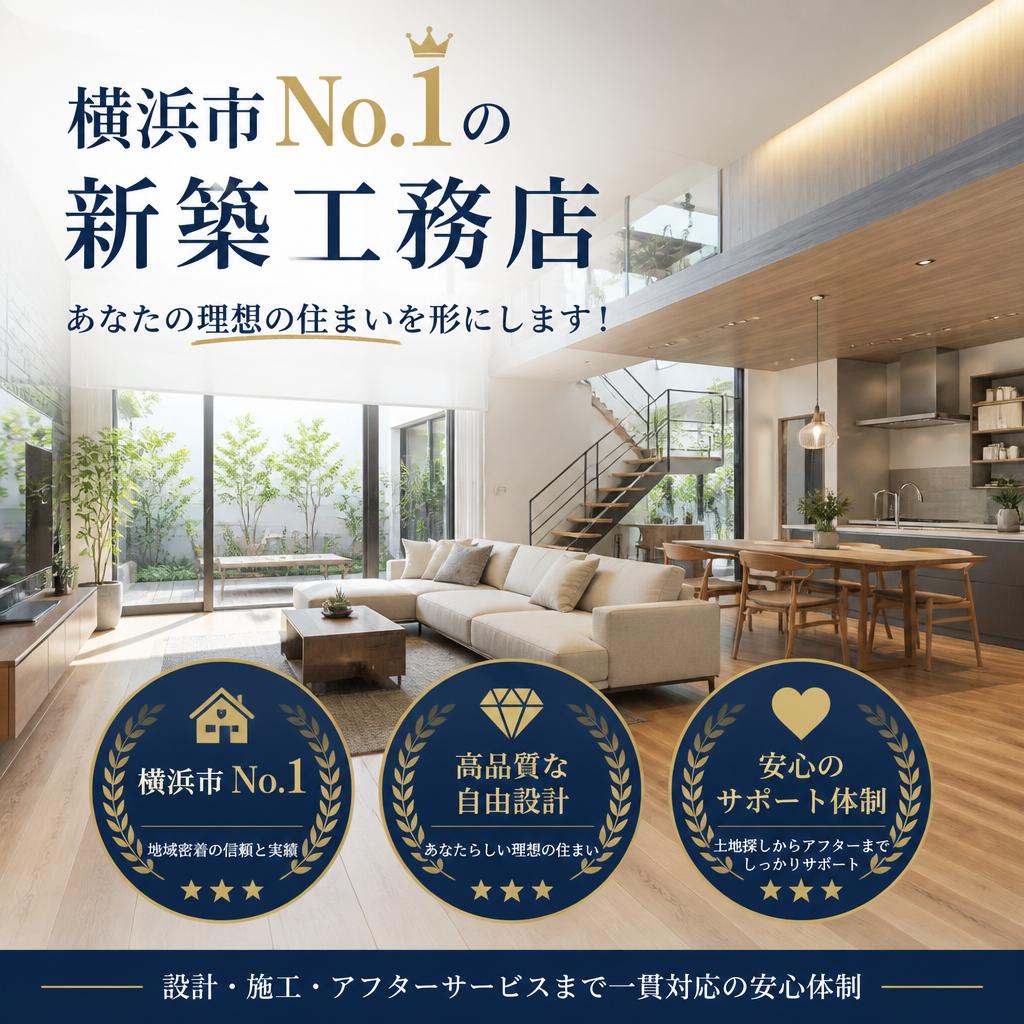 横浜市No.1の新築工務店、あなたの理想の住まいを形にします！