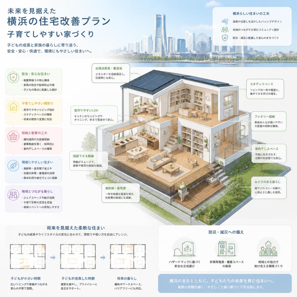 未来を見据えた横浜の住宅改善プランで子育てしやすい家づくり
