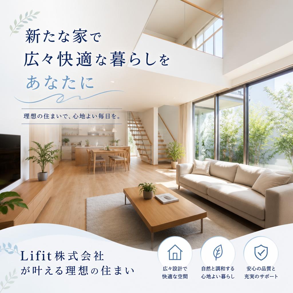 新たな家で広々快適な暮らしをあなたに | Lifit株式会社が叶える理想の住まい