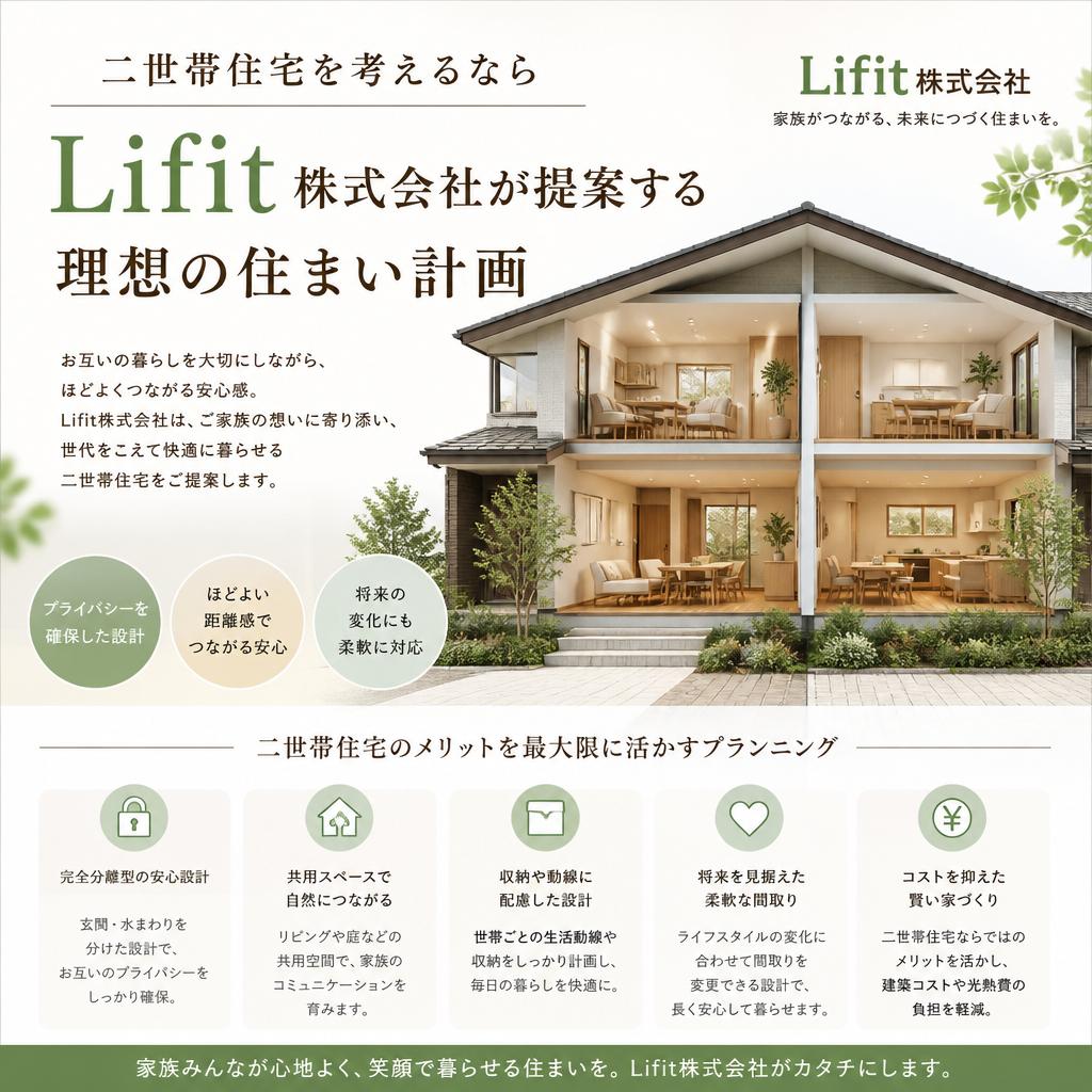 二世帯住宅を考えるならLifit株式会社が提案する理想の住まい計画