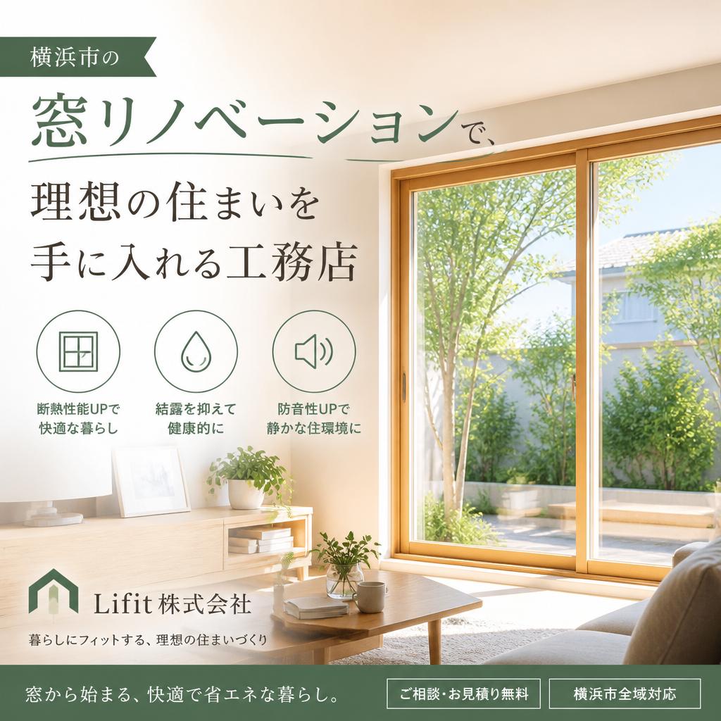 横浜市の窓リノベーションで、理想の住まいを手に入れる工務店 | Lifit株式会社
