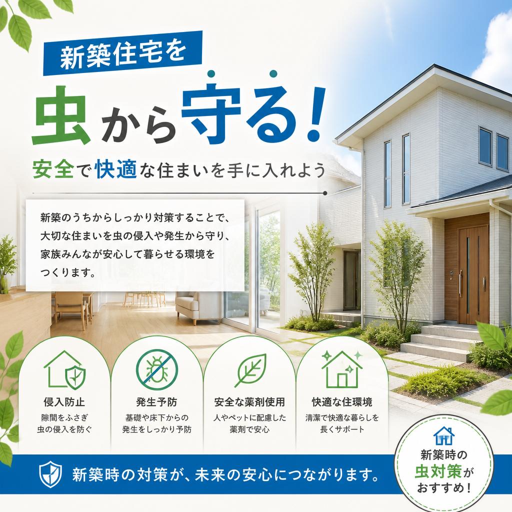 新築住宅を虫から守る！安全で快適な住まいを手に入れよう
