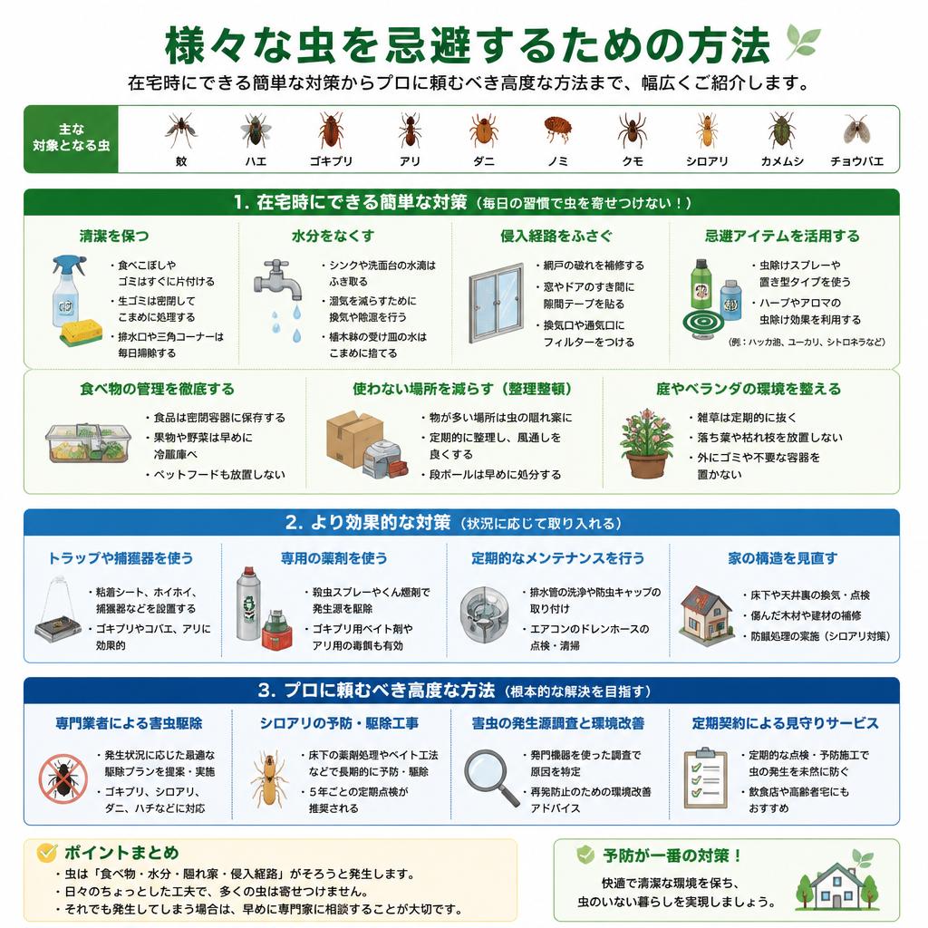 虫忌避のための効果的な方法