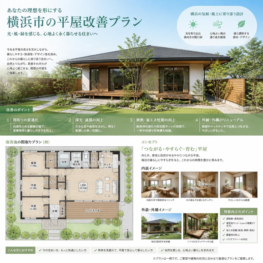 あなたの理想を形にする横浜市の平屋改善プラン