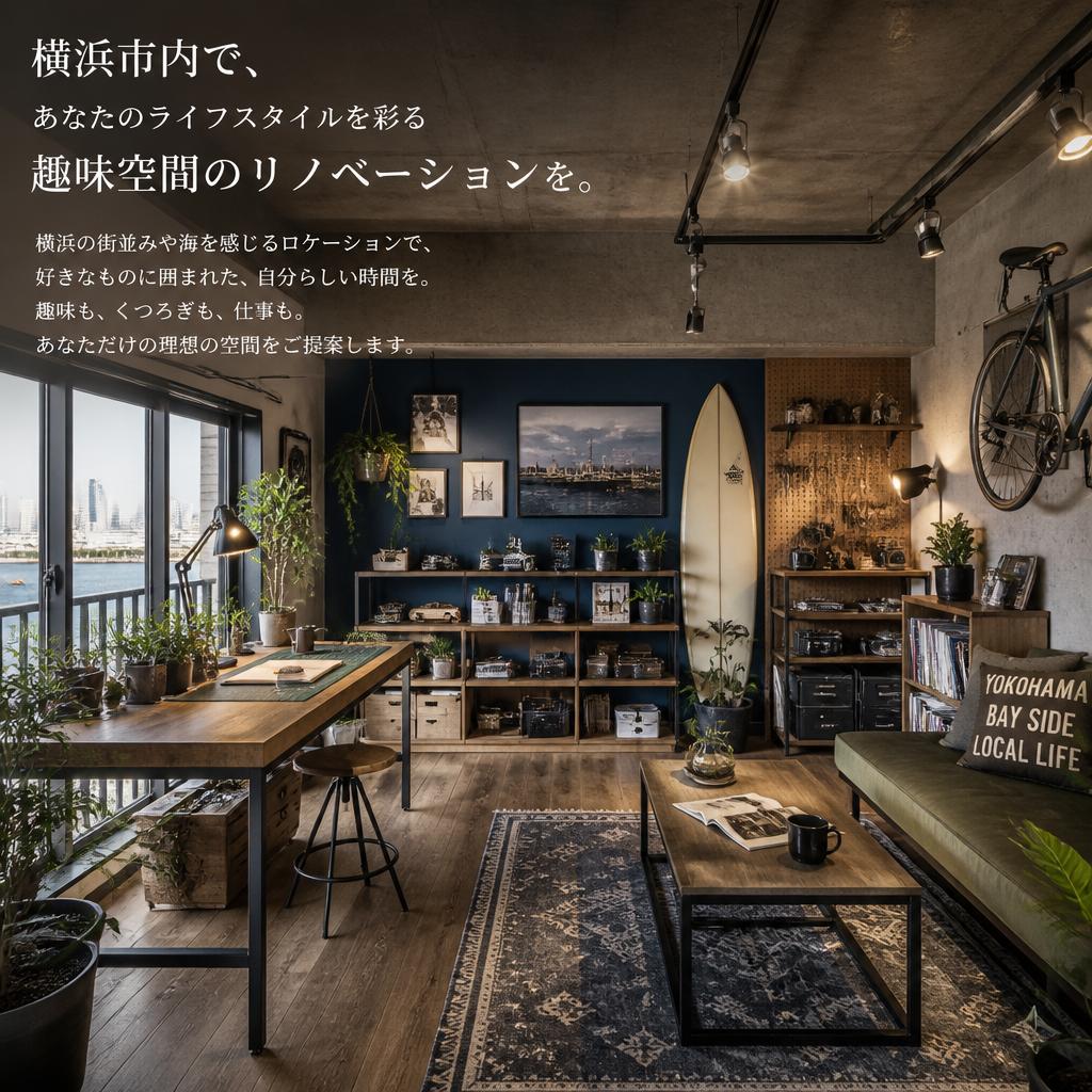 横浜市内で、あなたのライフスタイルを彩る趣味空間のリノベーションを。