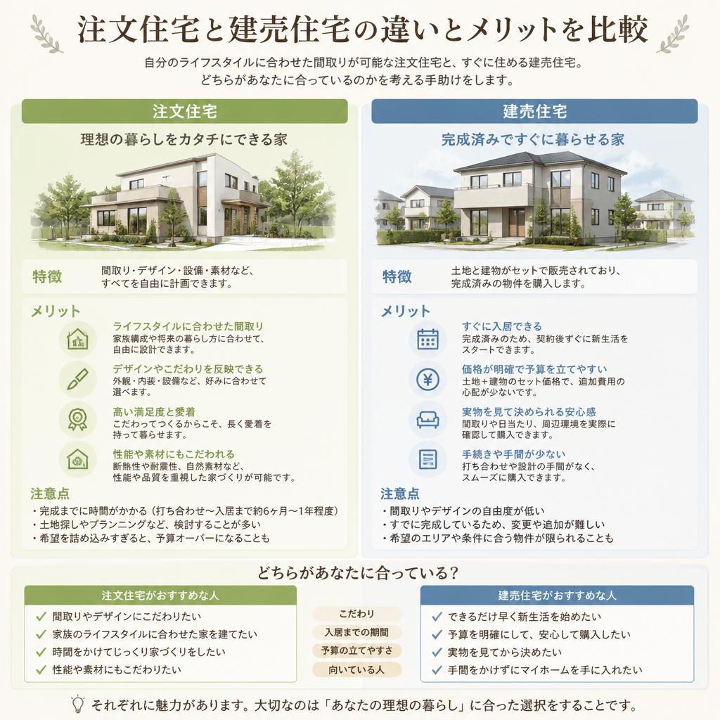 注文住宅 vs 建売住宅